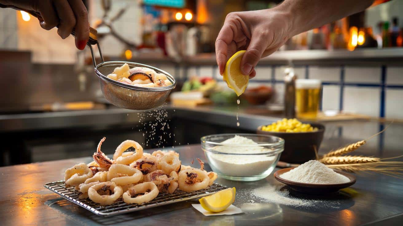 Ni trigo ni maíz: el ingrediente secreto para que los calamares fritos queden crujientes como en el bar.