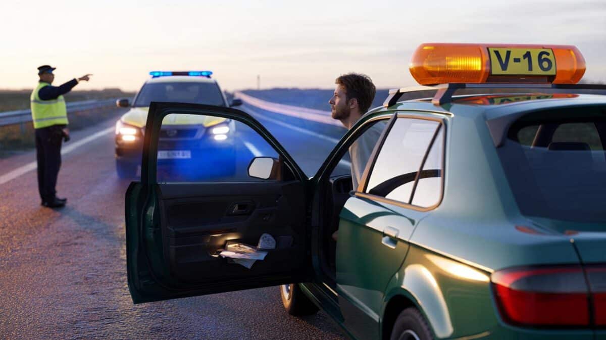 Sancionado con 200 euros por llevar la baliza V-16 pero no contar con este otro elemento obligatorio en la guantera